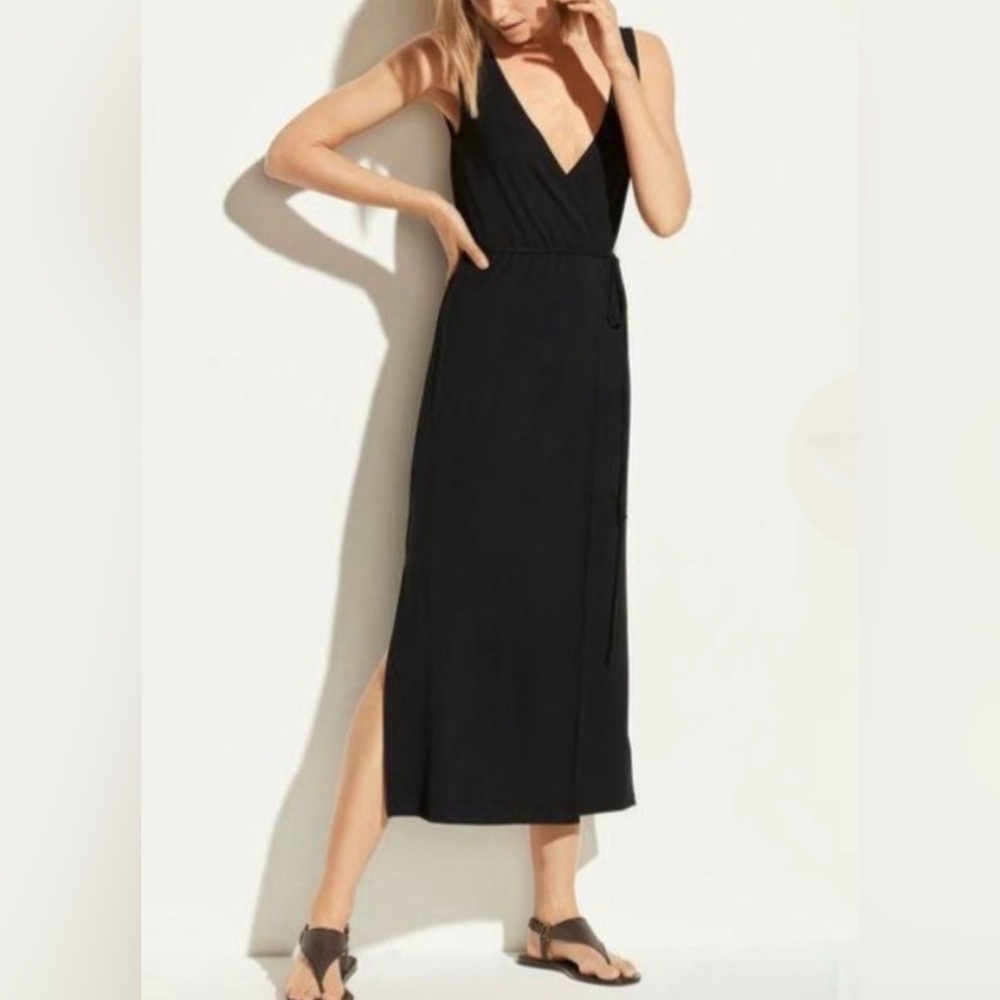NWT! VINCE MIDI WRAP DRESS